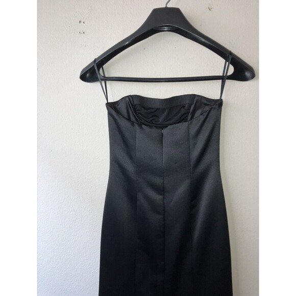 Vintage Scott McClintock Black Strapless Mermaid Gown Velvet Panel XXS/XS READ - Picture 4 of 16